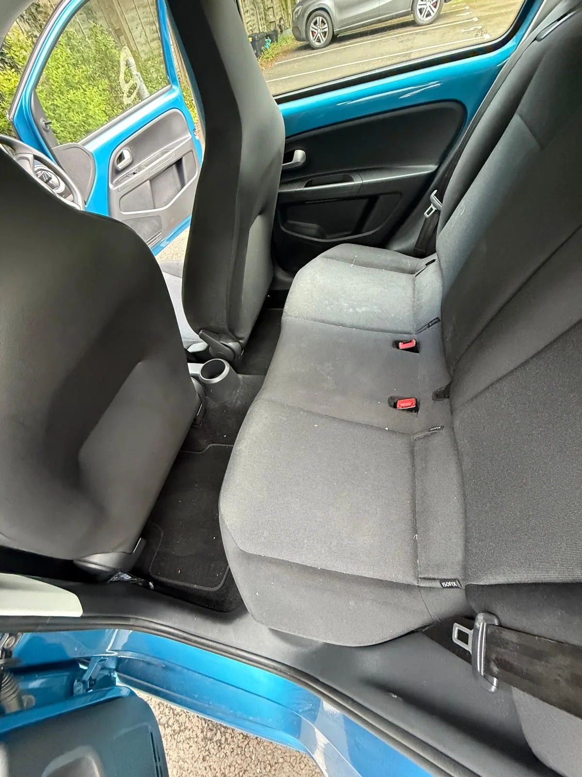 Vehicle interior before cleaning