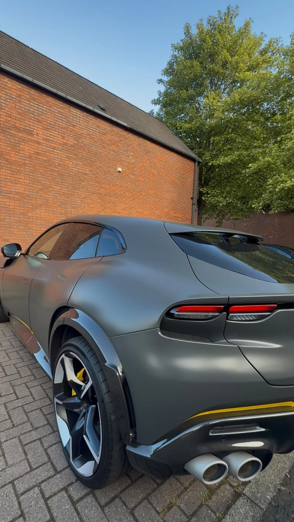 High-end grey performance vehicle detailed by NE Car Cleaning